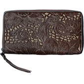 Zeige Details für Fell Reissverschlussbörse Flower braun EMME Leder Bild von Fell Reissverschlussbörse Flower braun EMME Leder