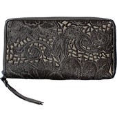 Zeige Details für Fell Reissverschlussbörse Flower schwarz EMME Leder Bild von Fell Reissverschlussbörse Flower schwarz EMME Leder