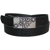 Zeige Details für Gürtel Edelweiss 3cm schwarz Bild von Gürtel Edelweiss 3cm schwarz