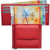 Zeige Details für Dollarclip mit Münz- und Notenfach rot Bild von Dollarclip mit Münz- und Notenfach rot