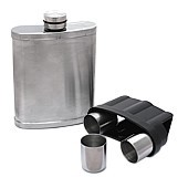 Zeige Details für Flachmann mit 3 Trinkbechern Bild von Flachmann mit 3 Trinkbechern