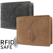 Zeige Details für Naturlederportemonnaie Steinbock RFID safe Querformat Bild von Naturlederportemonnaie Steinbock RFID safe Querformat