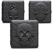 Zeige Details für Zigarettenetui Leather Skull Bild von Zigarettenetui Leather Skull