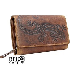 Zeige Details für Damenportemonnaie Gecko RFID safe Bild von Damenportemonnaie Gecko RFID safe