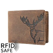 Zeige Details für Naturleder Portemonnaie Hirsch quer RFID safe Bild von Naturleder Portemonnaie Hirsch quer RFID safe
