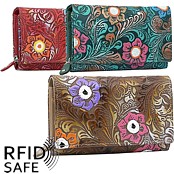 Zeige Details für BAXX Damenportemonnaie Flower M RFID safe Bild von BAXX Damenportemonnaie Flower M RFID safe