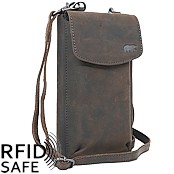 Zeige Details für Naturleder Smartphone Tasche L RFID safe Bear Design Bild von Naturleder Smartphone Tasche L RFID safe Bear Design