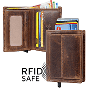 Zeige Details für Vintage Portemonnaie mit SECRID Cardprotector RFID safe braun Bild von Vintage Portemonnaie mit SECRID Cardprotector RFID safe braun