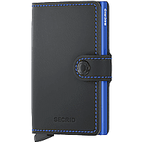 Zeige Details für SECRID Miniwallet matte black/blue Bild von SECRID Miniwallet matte black/blue