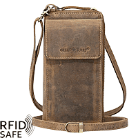 Zeige Details für Naturleder Handytasche / Portemonnaie RFID safe GREENBURRY  Bild von Naturleder Handytasche / Portemonnaie RFID safe GREENBURRY