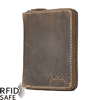 Zeige Details für Naturleder Reissverschlussbörse GREENBURRY RFID safe Bild von Naturleder Reissverschlussbörse GREENBURRY RFID safe