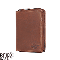 Zeige Details für GREENBURRY Waxy Vintage Reissverschlussbörse RFID safe Bild von GREENBURRY Waxy Vintage Reissverschlussbörse RFID safe