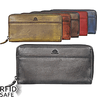 Zeige Details für GREENBURRY Destressed Reissverschlussbörse L RFID safe Bild von GREENBURRY Destressed Reissverschlussbörse L RFID safe