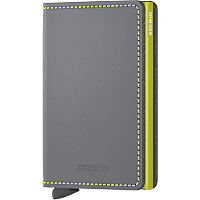Zeige Details für SECRID Slimwallet matte grey/lime Bild von SECRID Slimwallet matte grey/lime