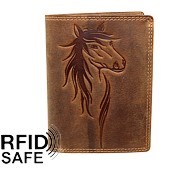 Bild von Naturleder Portemonnaie Horse RFID safe