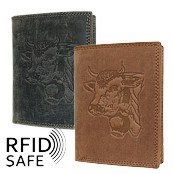 Bild von Naturlederportemonnaie Cow RFID safe Hochformat