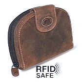 Bild von Naturleder Reisverschlussbörse RFID safe Giorgio Carelli