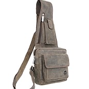 Bild von Naturleder BodyBag Bear Design