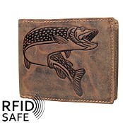 Bild von Naturleder Portemonnaie Hecht RFID safe 