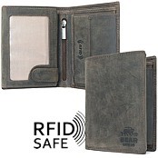 Bild von Naturlederportemonnaie RFID safe hoch Bear Design