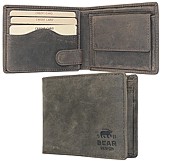 Bild von Naturleder Portemonnaie Kleinformat Bear Design