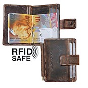 Bild von Naturleder Dollarclip / Kartenetui RFID safe Giorgio Carelli