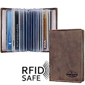 Bild von Naturleder Kreditkartenetui RFID safe Bear Design