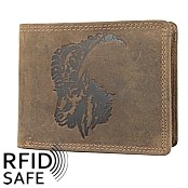 Bild von Naturlederportemonnaie Steinbock RFID safe