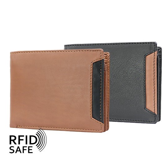 Bild von Portemonnaie RFID safe Kleinformat quer zweifarbig