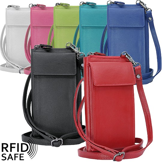 Smartphonetasche / Portemonnaie RFID safe in 6 Farben.Portemonnaie