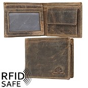 Bild von Naturleder Portemonnaie RFID safe GREENBURRY