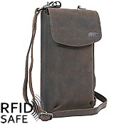 Bild von Naturleder Smartphone Tasche L RFID safe Bear Design