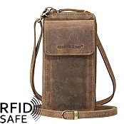 Bild von Naturleder Handytasche / Portemonnaie RFID safe GREENBURRY 