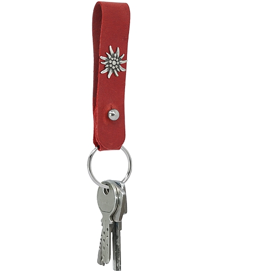 Leder Schlüsselband mit Edelweiss.Portemonnaie Online Shop