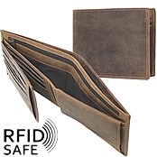 Bild von Naturlederportemonnaie mit Reissverschlussnotenfach RFID safe
