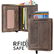 Bild von Naturleder Portemonnaie mit SECRID Cardprotector RFID safe