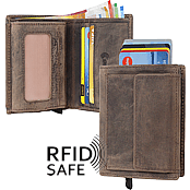 Bild von Naturleder Portemonnaie mit SECRID Cardprotector RFID safe