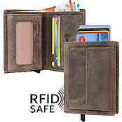 Bild von Naturleder Portemonnaie mit SECRID Cardprotector RFID safe