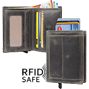 Bild von Vintage Portemonnaie mit SECRID Cardprotector RFID safe grau