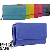 Bild von Reissverschlussbörse Colori Greenwood RFID safe