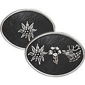 Bild von Buckle mit Edelweiss, Enzian und Hirsch