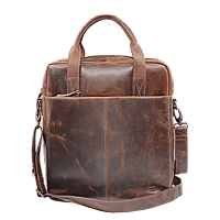 Bild von Naturledertasche Vegas XL Bear Design