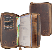 Bild von GREENBURRY Naturleder Brieftasche A6 