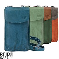 Bild von Smartphone Tasche L Callisto Pelle RFID safe Bear Design