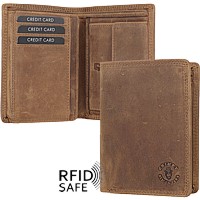 Bild von Naturleder Portemonnaie Hunter M Hochformat