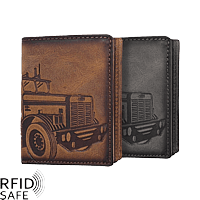 Bild von Naturlederportemonnaie Truck klein RFID safe Jockey Club