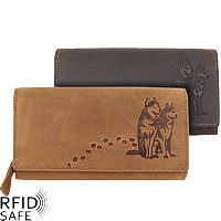 Bild von Naturleder Damenportemonnaie Husky RFID safe Jockey Club