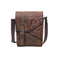 Bild von Naturledertasche, Messengerbag Rough&Tough Hochformat JockeyClub