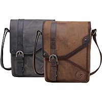 Bild von Naturledertasche, Messengerbag Hochformat JockeyClub