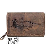 Bild von Naturleder Damenportemonnaie Horse RFID safe